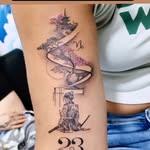 Tatuaje en el antebrazo hecho en el estudio